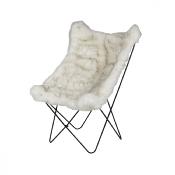 Fauteuil Butterfly fausse fourrure