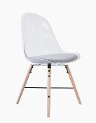 Chaise coque polycarbonate transparente
