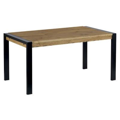 Table fer et pin massif brossé 160 cm