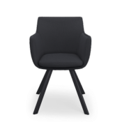 Chaise avec accoudoir tissu gris