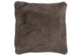Coussin fausse fourrure taupe