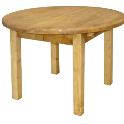 Table ronde en pin massif diamètre 110 cm